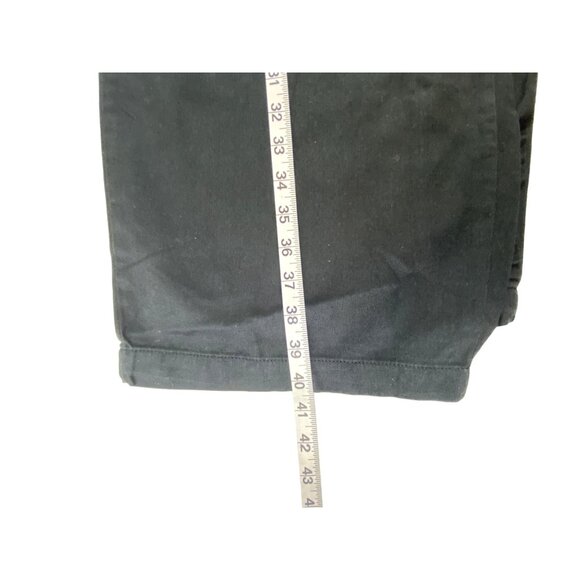 Only Necessities Black Pull On Comfy Casual Elastic Denim Pants with Pocket 26WP - Picture 4 of 7